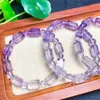 Strand Natural Lavender Quartz Bracelet Healing Fashion Purple Crystal Women Yoga Jewelry Share Bangle 1pcs 8x13mm