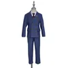 Suits Children's Wedding Host Performance Party Dress Suit Set Autumn Winter Boys Plaid Blazer Vest Pants Clothes Kids Formal Costume 230802