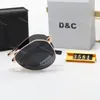 Sunglasses men designer sun glasses Diagonal Cut Sunglasses DC Foldable UV400 Protection Black Brown lens gold frame mens sunglasses wholesale