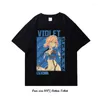 メンズTシャツバイオレットエバーガーデンアニメゴスプラスサイズの男性女性服グラフィックゴシック服半シャツのトップス