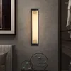 Lampa ścienna Oufula Mosiężna LED Nowoczesne luksusowe marmurowe elementy sconces Handel Indoor Decor do domowej sypialni korytarz salonu
