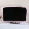 Dammtäckning Dammsäker TV-täckning Pink Purple Flower Garn 32 "36" 40 "46" 50 "55" 60 "65" Inch TV Screen Protecter Wall Mounted TV Cover R230803