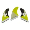 Kayak Accessories Sell Double Tabs 2 Fin Three color stitching surfboard fins Honeycomb fiberglass surf fins Tri-fin set size M/L Good Quality 230802