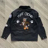 Men's Jackets TUFF CROWD High Quality 1 Dog Head Embroidery Multi Pocket Zipper Solid Jacket Coat 230802