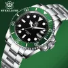 Relojes de pulsera STEELDIVE SD1953 Dial negro Bisel de cerámica verde NH35 Reloj automático 300M Impermeable Cristal de zafiro Hombres Relojes de buceo 230802