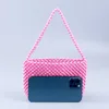 Abendtaschen, rosafarbene Acryl-Eckperlen, Geldbörsen und Handtaschen, süße, lässige, vielseitige Handtaschen für Frauen, kleine weibliche Tragetasche 230803