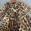 Vestidos para meninas 2023 estilo mais recente vestido de algodão com estampa de leopardo e bebê manga meia manga