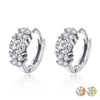 18k gouden 3cttw Moissanite hoepel oorbel voor vrouwen 4mm stenen D kleur sprankelende gemaakt Diamond Earring 100% 925 sterling zilver