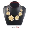 Collier tour de cou mode couleur or tournesol pour femmes épissage exagéré métal fleur clavicule chaîne dames bijoux cadeau