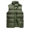 Hommes gilets sans manches veste hiver chaud fermeture éclair manteau automne col montant gilet décontracté gilet marque vêtements