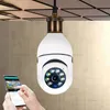 2.4g ampoule e27 caméra de surveillance vision nocturne couleur automatique suivi humain zoom moniteur de sécurité intérieur caméra wifi