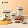WORTHBUY Bento Lunch Box Set Portable Keep Warm Lunch Container avec sac isotherme 188 Acier inoxydable Thermique Food Container 230802