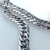 Chaînes lourdes pour hommes 16 mm de largeur en acier couleur originale sans boucle très longue chaîne solide collier
