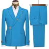 Designer Mens Tuxedos Colorful Groom Slim Fit Wedding Blazer Suits Formal Prom Party Business Pants Coat Jacket 2 Pieces