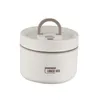 Lunch Boxes Portable Thermos 304 stainless steel insulated lunch box leakproof sealed bucket student lunch box multi-layer Round bento box 230802