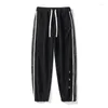 Herenbroeken Herenmode Streetwear Casual Joggers Heren Zachte comfortabele effen kleur Losse retro joggingbroek Enkellange herenbroek