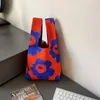 Сумки для талии вязаные разноцветные цветочные сумочки портативная большая емкость