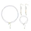 Collier Boucles D'oreilles Set Ins Perle Bracelet