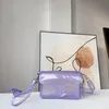 Luxury WomenJelly Tabby påsar PVC Transparent axelväska Handväska Candy Designer Handväska Flap Crossbody Letters Cross Body Clutch