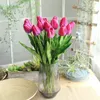 Decorative Flowers 46cm Long Branch Tulip Artificial Flower Pu Latex Bouquet Real Touch For Wedding Garden & Wreaths