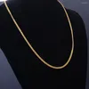 Chains 45Cm Africa Dubai Gold Color Chain Necklace For Women Men Birthday Party Pendant Wife Jewelry