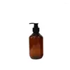 Flaconi di stoccaggio Flacone per pompa 12 pezzi Plastica trasparente marrone Wryshoulder PET 300ML 400ML Contenitore cosmetico Shampoo per lozione nera ricaricabile