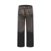 Men's Jeans Mens Retro Wash Denim Baggy Pants Unisex Hip Hop Fashion Front Pocket Streetwear Harajuku Loose Straight Y2k Joggers