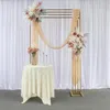 Party Decoration Flone Gold Plated Wedding Arch Square Iron Stand Bakgrund Shiny Frame Home Decorations Flower Decoration