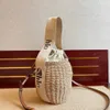 Designer tas zomer damesmode geweven in breien gehaakte tas Ch1oe stro emmer tas luxe casual tonvormige tote schoudertassen CHPP-0669