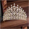 Wedding Hair Jewelry 2021 Vintage Baroque Bridal Tiaras Accessories Prom Headwear Stunning Sheer Crystals And Crowns 1911 Drop Deliv Dhnxp