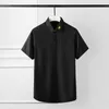 Minglu Summer Bee 3D Embroidery Mens Shirts Plus Size 4XL短袖メンズドレスシャツCamisa Masculina Solid Color Shirts Man