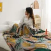 Decken Nordic Decke Baumwolle Handtuch Quilt Doppel Einzel Bett Verbreiten Sofa Abdeckung Nickerchen Sommer Kühlen Blatt Auto Reise