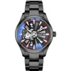 럭셔리 2023 패션 스테인리스 스틸 방수 블루 레이 남성 시계를위한 패션 정통 풀 자동 시계