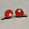 Boucles d'oreilles en bois Creative Badminton Chaussures de course Boucles d'oreilles de sport Accessoires de mode pour femmes