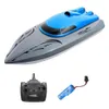 Elektriska/RC-båtar racingbåt 2,4 GHz 20 km/h höghastighets fjärrkontroll Toy Racing Ship Water Speed ​​Boat Children Model Toy 230802