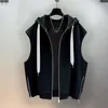 Herrenwesten Herren-Weste mit Kapuze, ärmellose Jacke, Baumwoll-Cardigan, Designer-Outdoor-Sport-Oberbekleidung, modische lockere Frühlings- und Herbst-Streetwear 230803