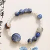 Strand Blue Sky Designer Pour Femmes Filles Cornaline Naturelle Guérison Pierres Bracelet Anxiété Yoga Méditation Bijoux