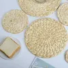 Masa Paspasları 2 adet Yuvarlak Placemats Yemek Su Sümbül Placemat Isıya Dayanıklı Değil Olmayan El Yapımı