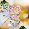 Articles de nouveauté H D Cristal Fleur Rêves Tournesol Figurine Fenêtre Sun Catcher Verre Ornement Presse-papiers Maison De Mariage Décor Collecti Dhrgk