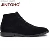 Bottes Jintoho mode bout pointu bottes en cuir pas cher bottes d'hiver pour hommes 2019 bottes d'hiver pour hommes Z230803