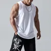 Männer Tank Tops Sport Top Mode Marke Sommer Dünne Feste Lose Ärmellose Basketball Running Training Kleidung Fitness