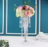 lattest crystal Candle Holders Metal Candlestick Flower Vase Table Centerpiece Event Flower Rack Road Lead Wedding Decoration decor97 LL