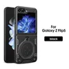Étui de protection pour Samsung Galaxy Z Flip 5 5G/Z Flip5, avec anneau de support à 360 °, résistant aux chocs, support magnétique pour voiture