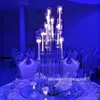 Party Decoration Style Crystal Clear Candelabra Wedding Centerpieces 8 Arms Acrylic Candle Holder For Table 1416277C