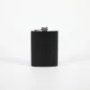 6oz 7oz 8oz Black Frosted Hip Flask 304 aço inoxidável mini chaleira de vinho para acampamento ao ar livre pote de vinho portátil por expresso Z11 LL