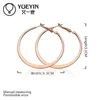 Hoop Earrings Wholesale Gold Color For Women Engagement Wedding Party Bridal Jewelry Girlfriend Factory Price Auskarai