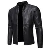 Motorcycle Apparel 2022 Autumn Fashion Trend Coat New Slim Stand Collar Motorcycle Leather Jacket Men's PU Handsome Top M5XL Men Jacket x0803