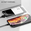 Wireless Chargers 20000Mah Ultra Slim Power Bank Portable Digital Display Externt telefon Batteripoverbank för iPhone Huawei Xiaomi PowerBank X0803