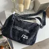 Evening Bags MBTI Denim Grey Y2k Womens Shoulder Bag Washed Literary Casual Large Capacity Mens Tote Bag Fashion Designer Shopper Handbags 230803