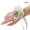 Fleurs décoratives Party Hand Flower Decor Conception exquise Corsage Bons cadeaux de mariage